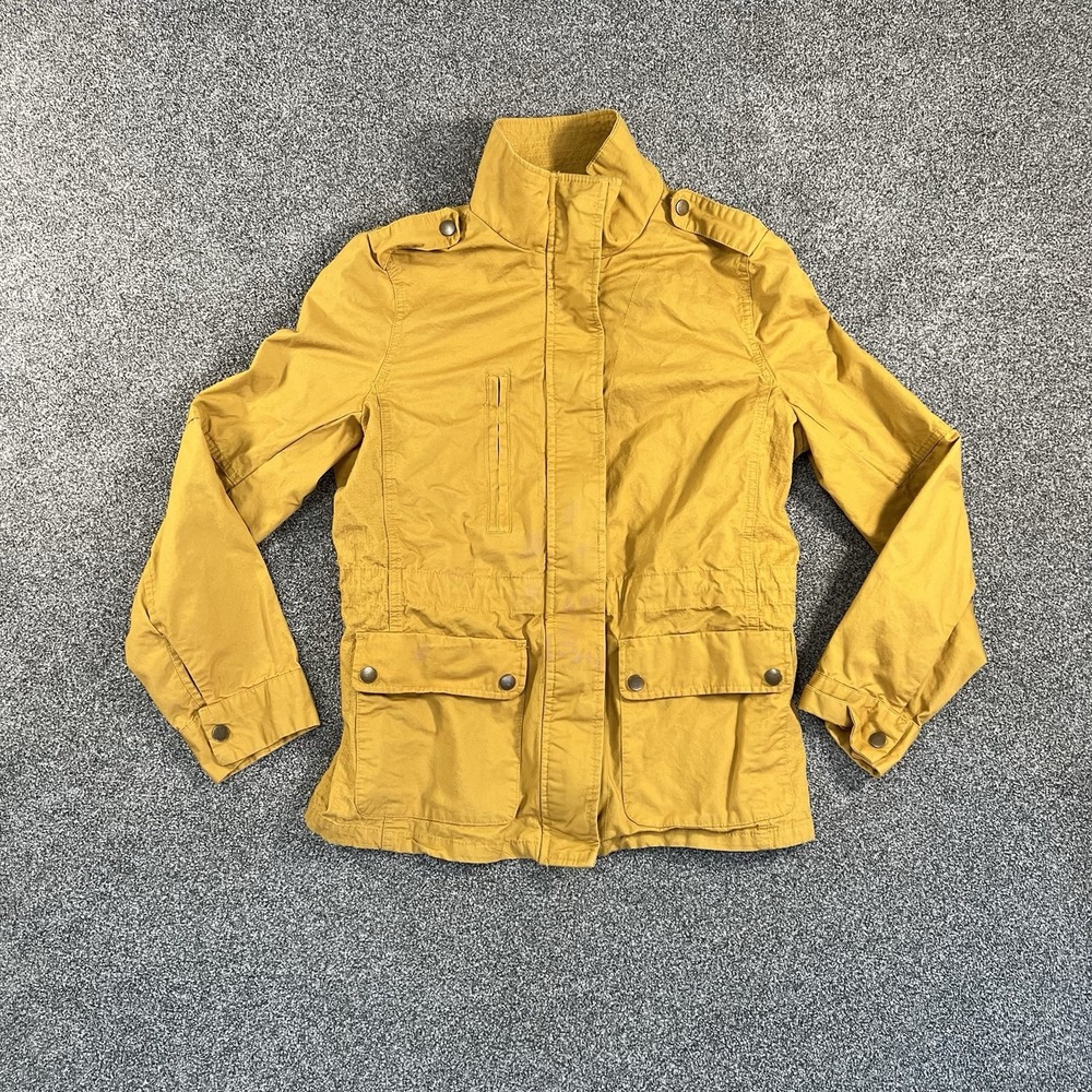 Love Tree Womens Large Mustard Yellow Utility Field Jacket Military Casual